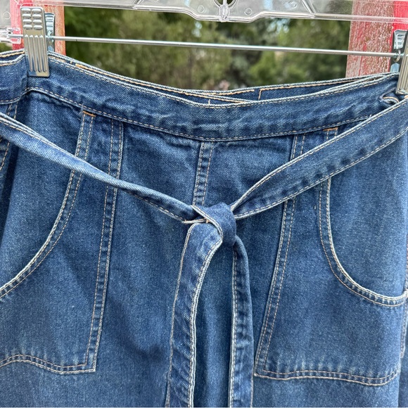 Vintage denim wrap skirt - Picture 2 of 5